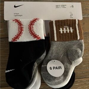 Nike Black and Gray Sports Socks Set